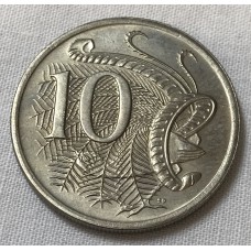 AUSTRALIA 1984 . TEN 10 CENTS COIN . LYREBIRD